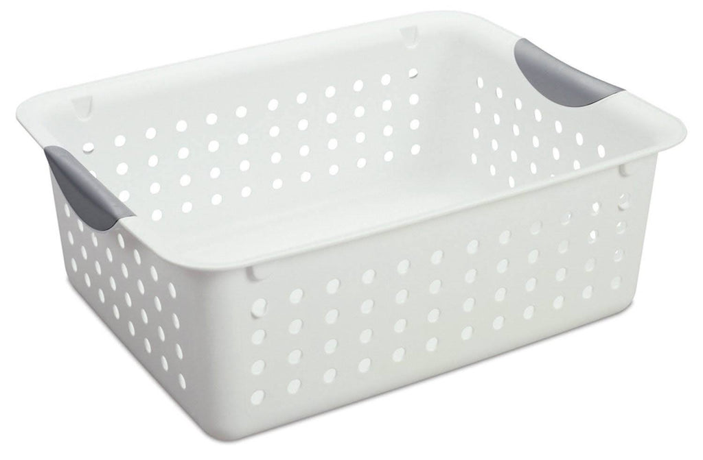 Medium Plastic Storage Organizer Basket White (72 Pack) T962952