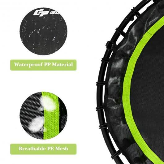 40 inch Foldable Fitness Rebounder with Resistance Bands Z62091