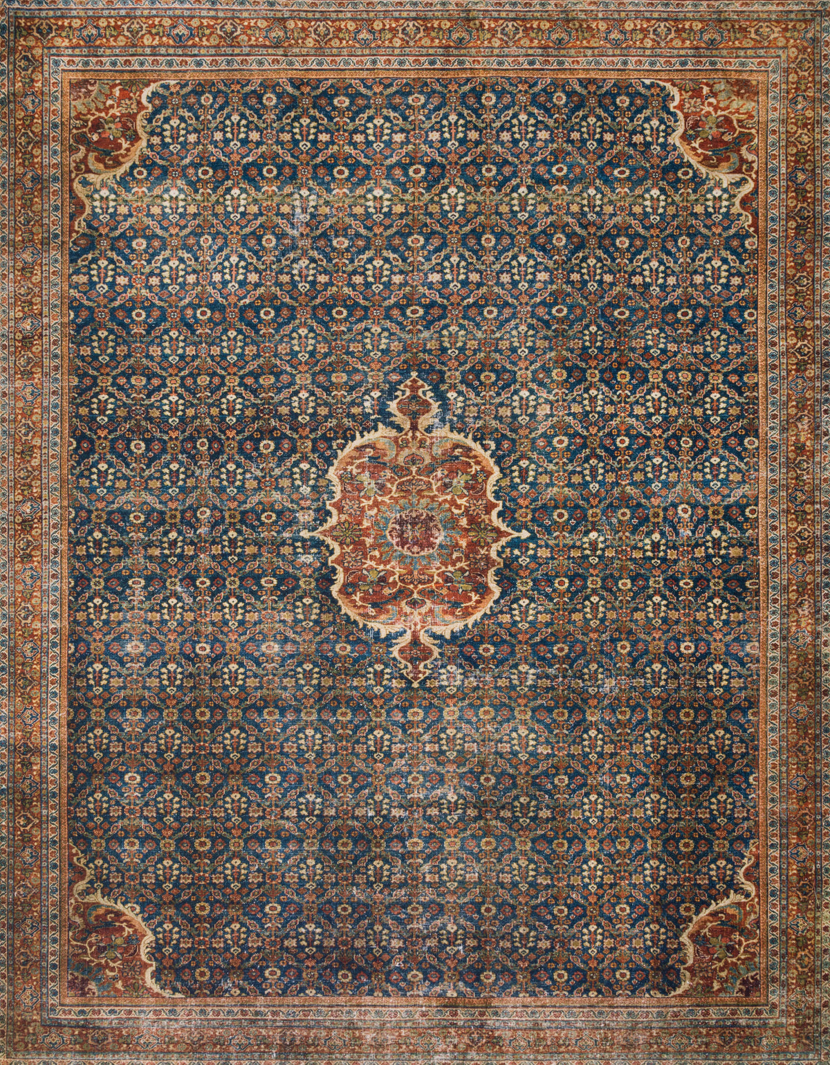 Cobalt Blue Spice Rug P142