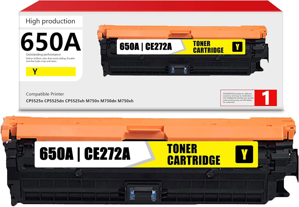 Yellow 650A Remanufactured Toner Cartridges for HP M750 CP5525 Printer O896