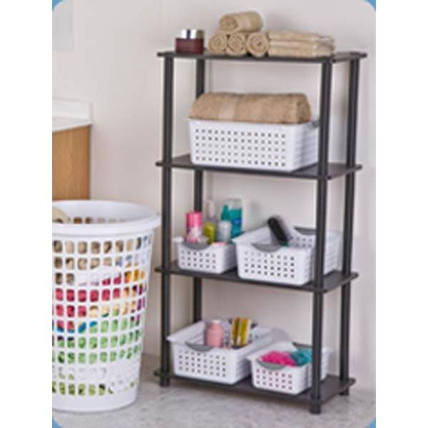 Medium Plastic Storage Organizer Basket White (72 Pack) T962952