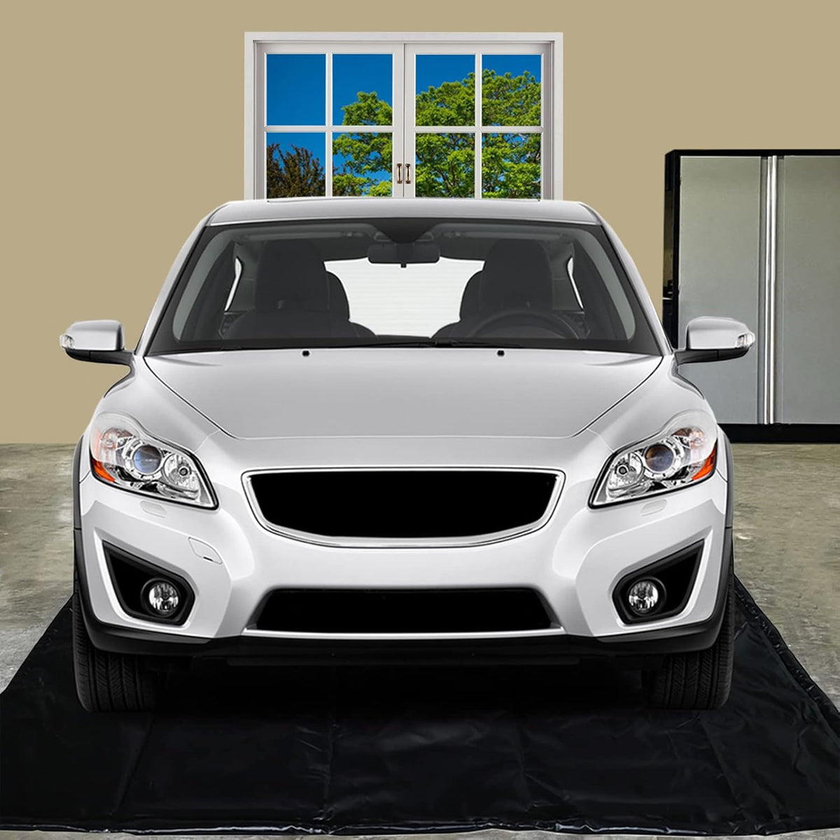Black Garage Containment Mats 7'9'' X 16' G817164