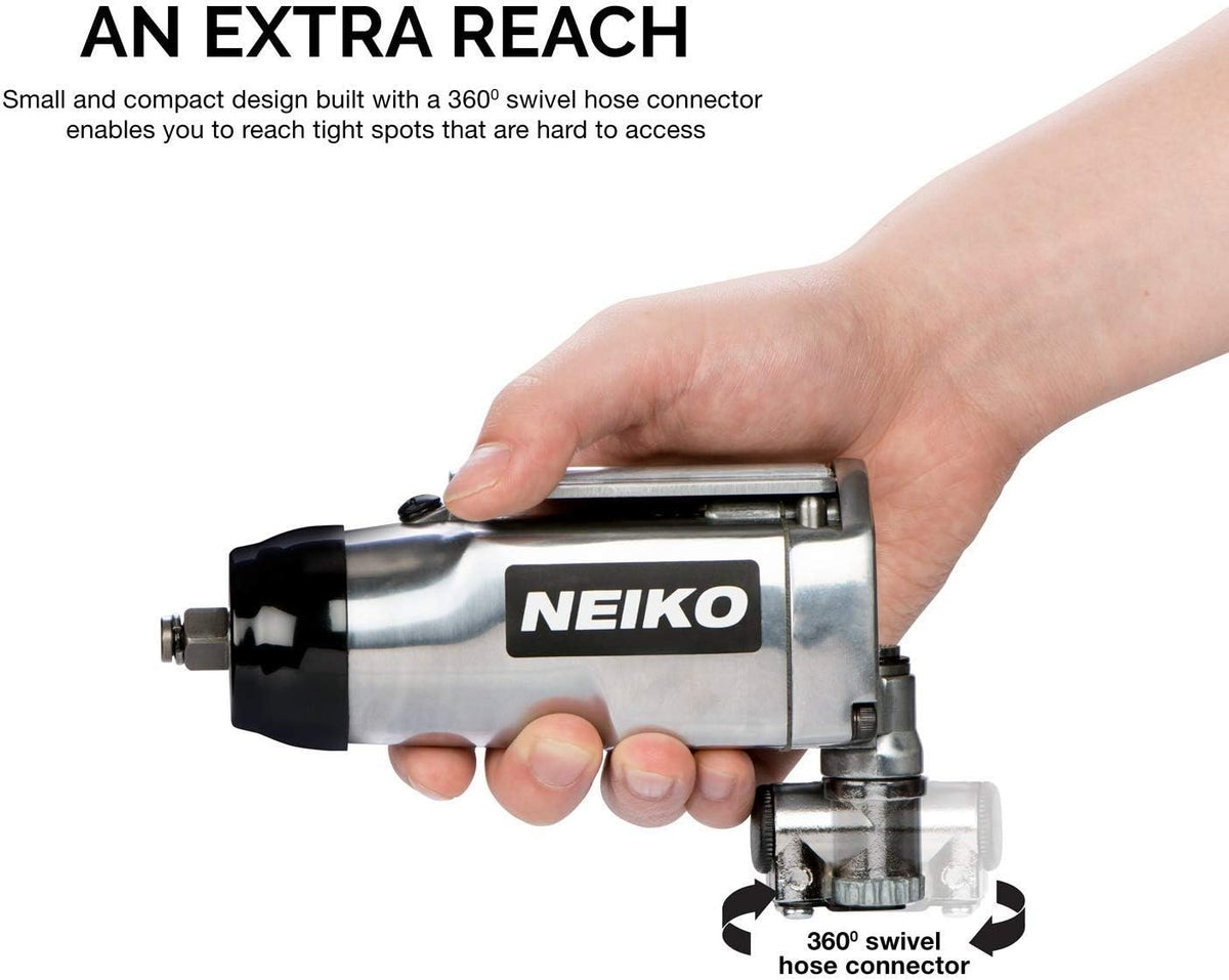 3/8" Drive Butterfly Impact Wrench, 75 Foot/Pound Torque, 10,000 RPM, Pneumatic Tool, Pack of 2 N60903