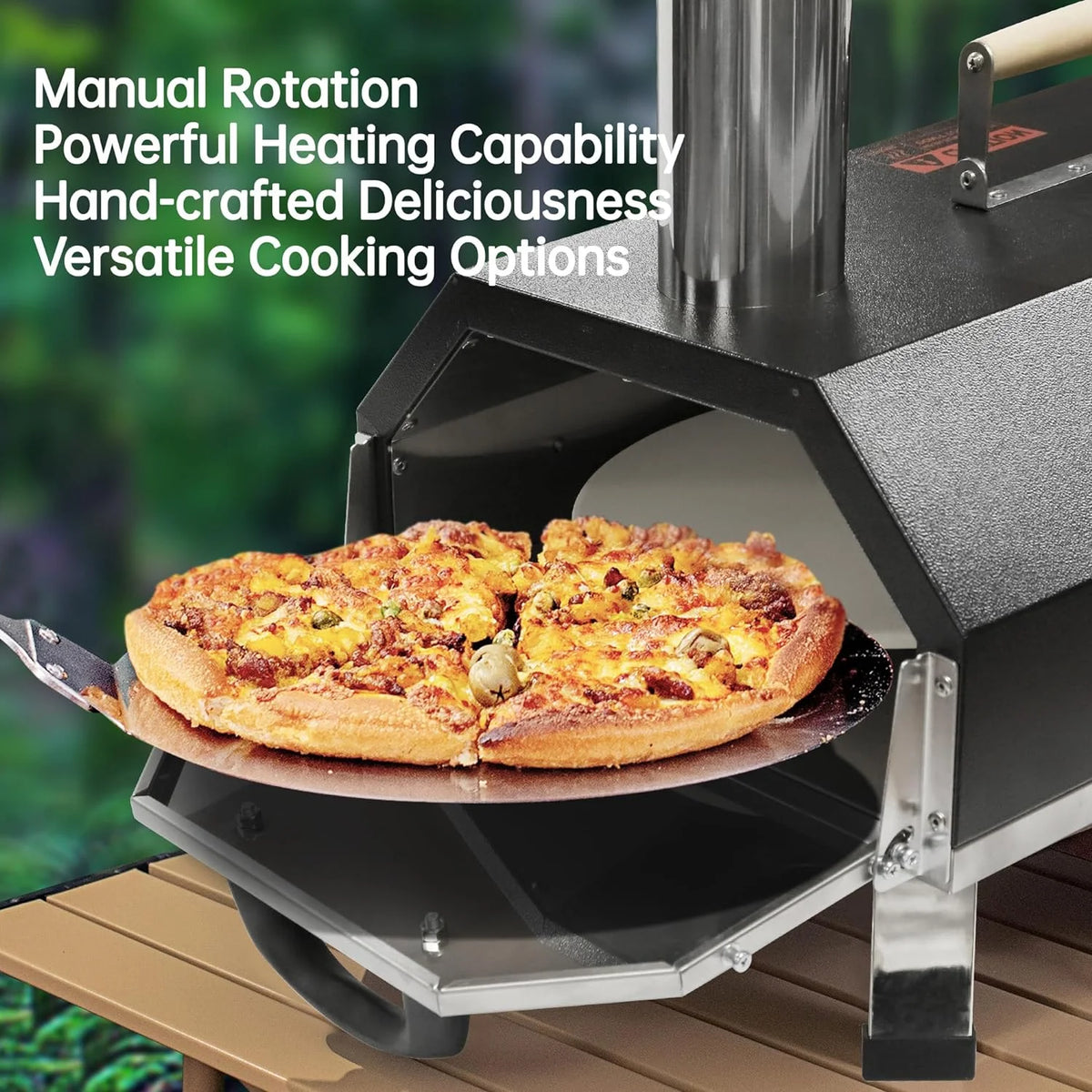 12" Portable Wood Fired Pizza Oven with Carry Bag O5471