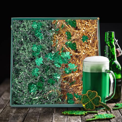 8.8oz Christmas Metallic Red Green Paper Shred T62852