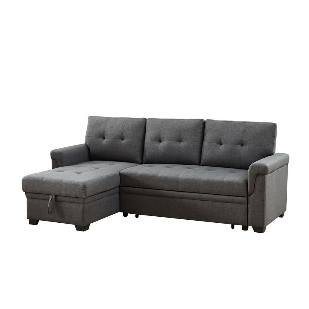 2-Piece Set with Reversible Sleeper Sofa and Coffee Table in Gray W895806