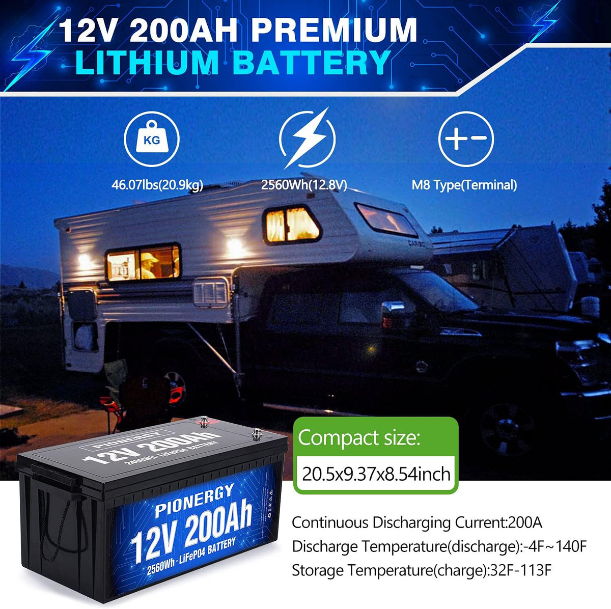 12V 100Ah Lifepo4 Lithium Battery with 100A BMS 1280Wh O674978