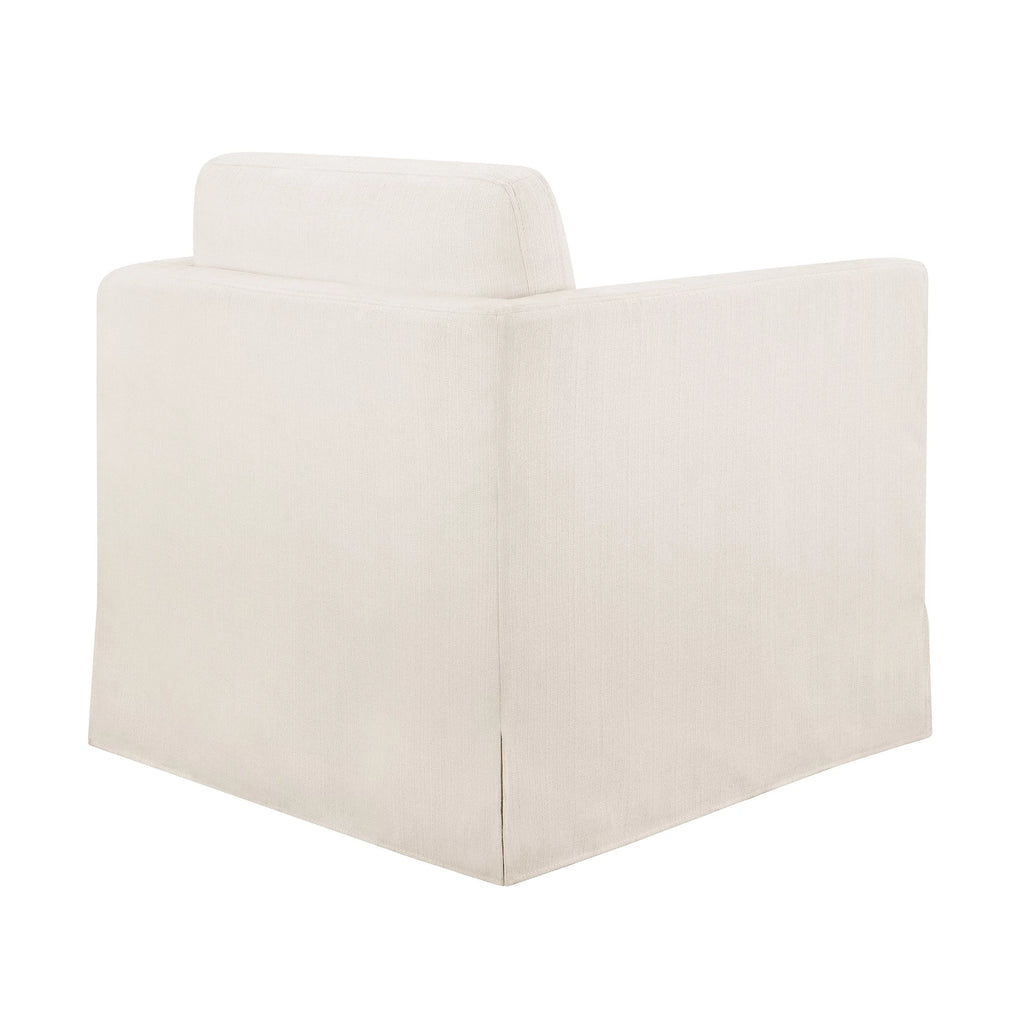Cream Slipcover Swivel Chair K362