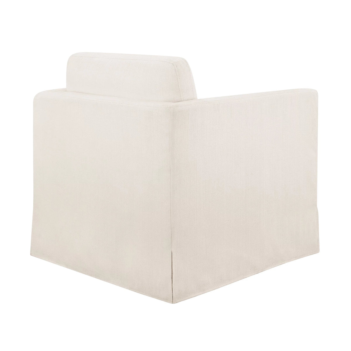 Cream Slipcover Swivel Chair K362