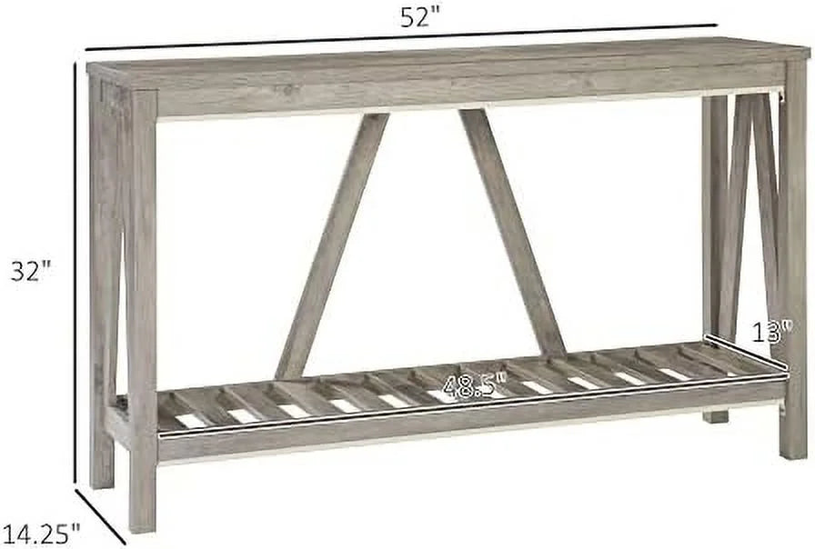Brown Rustic Console Table C9117