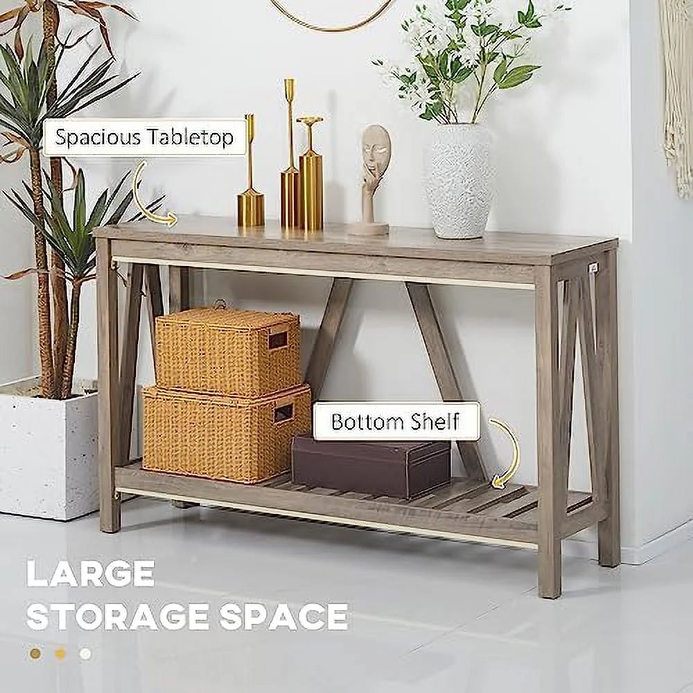 Brown Rustic Console Table C9117