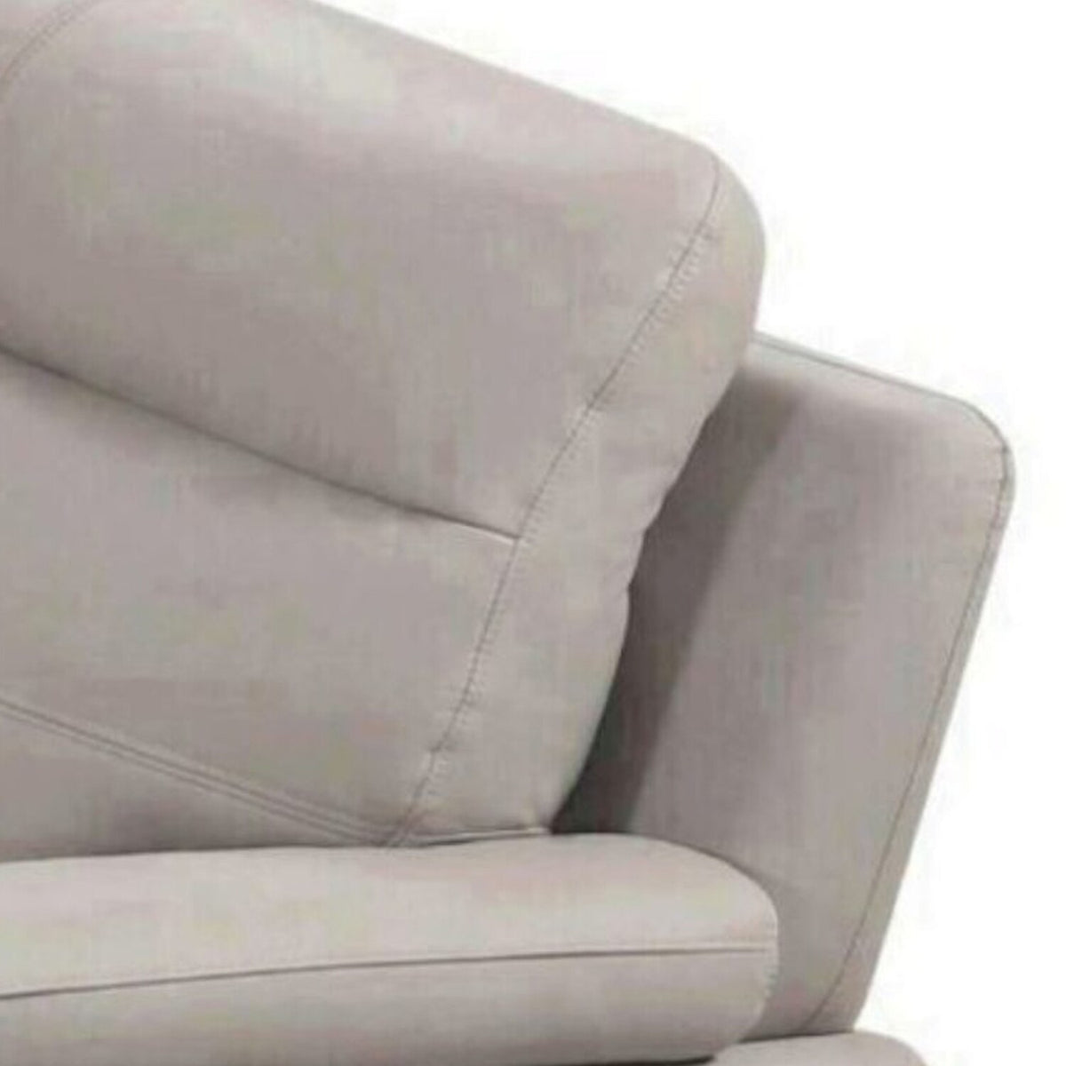 Light Gray Leather Loveseat O858415
