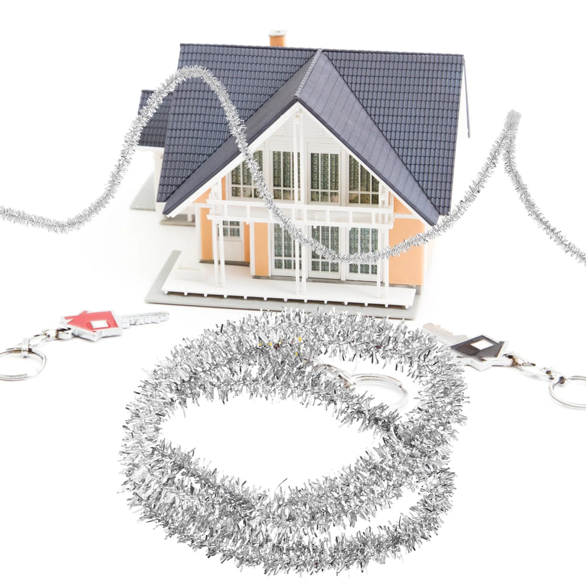 Miniature Metallic Foil Garland Decoration 45cm S7927