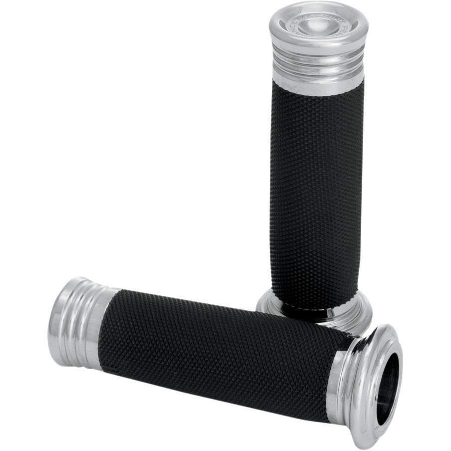 Chrome Dual Cable Handlebar Grip Set J3108
