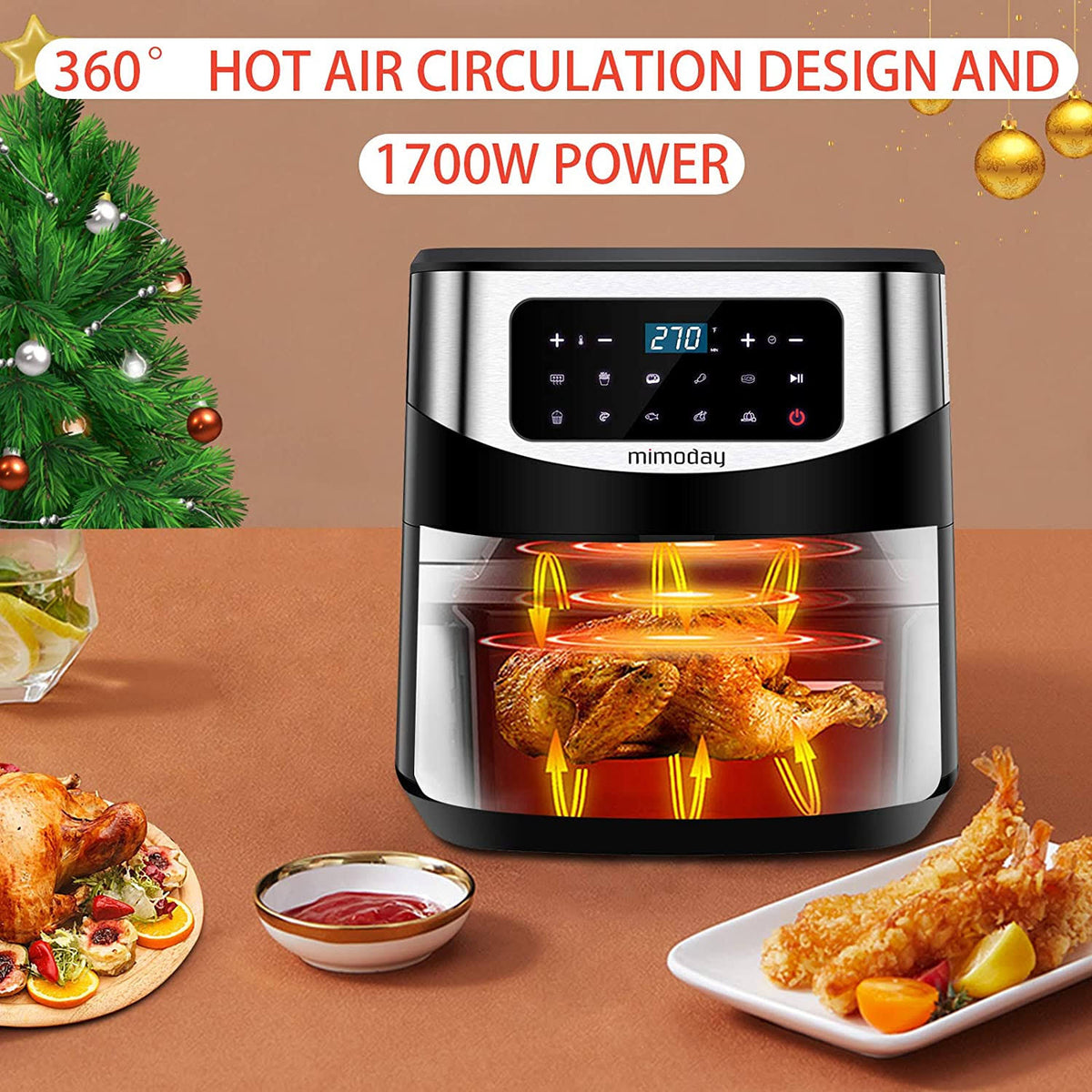 9-in-1 8 Quart Electric Air Fryer Oven U1571