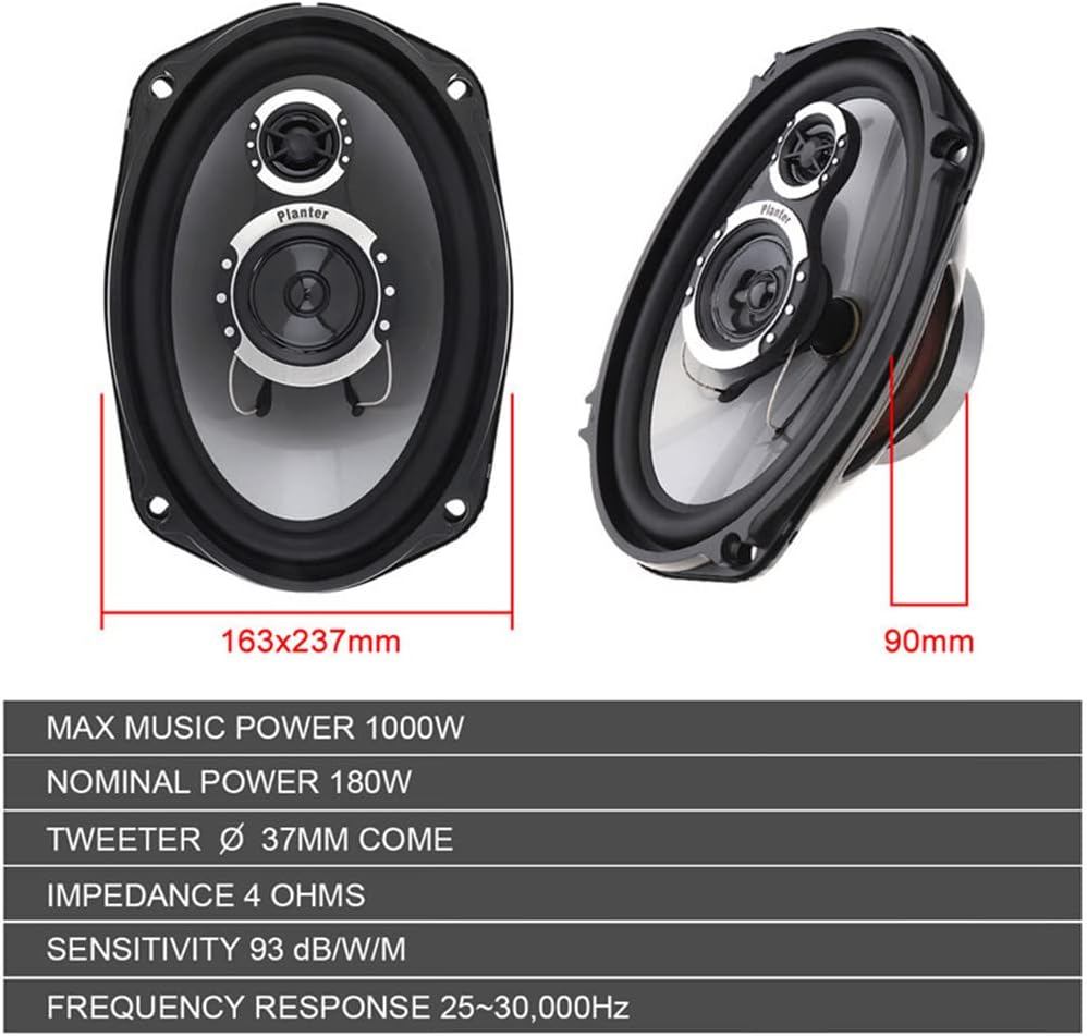 6x9 Inch 2 Way Car Stereo Speakers Pair A281480