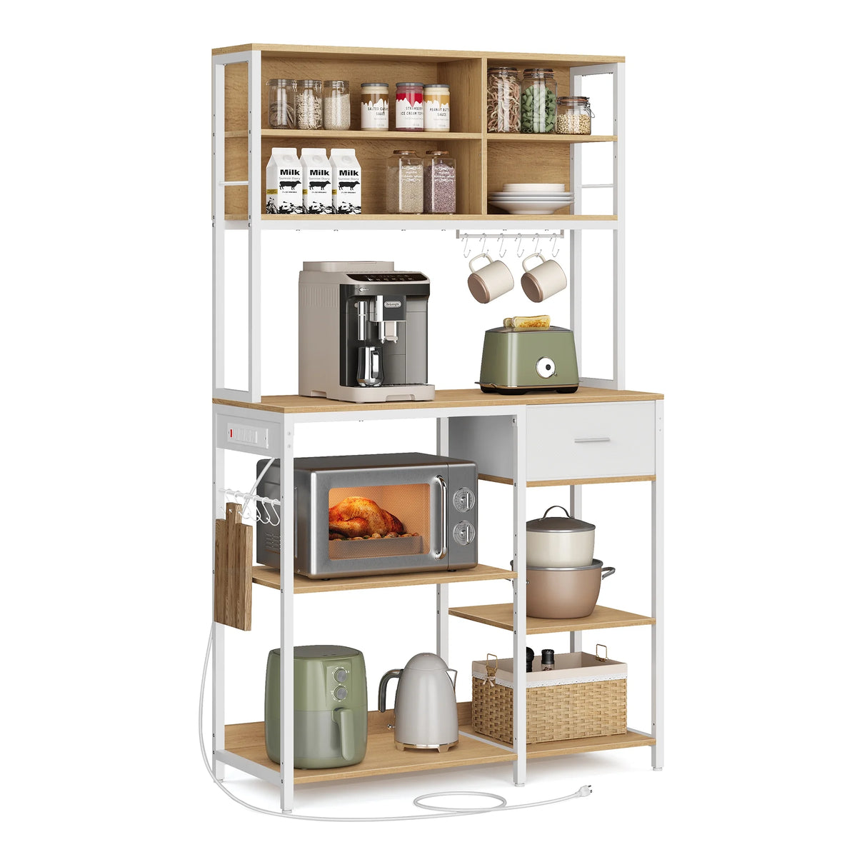 Bakers Rack with Charging Station O99335
