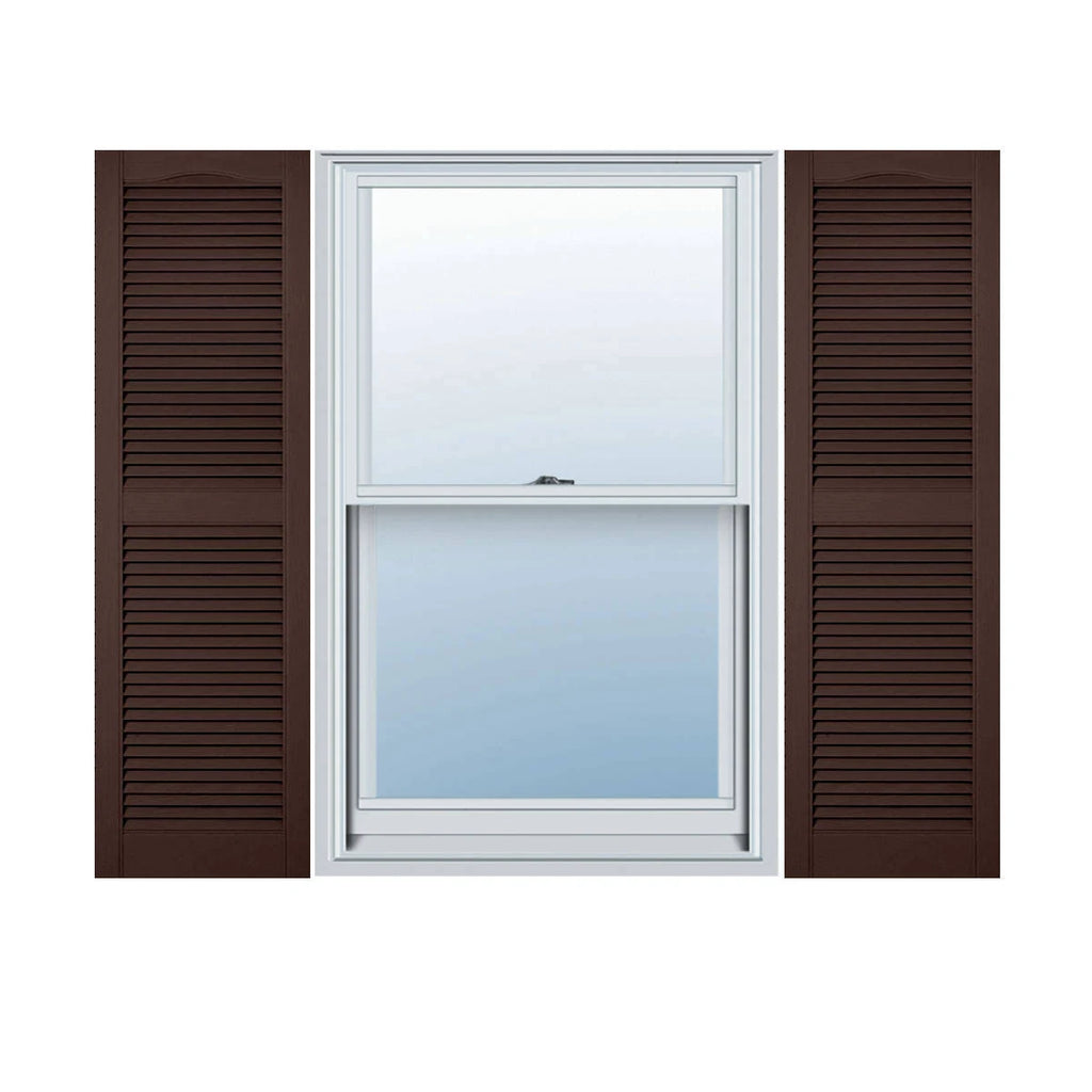 12x22W x 52x22H Vinyl Open Louver Shutters with Shutter-Loks (Per Pair) H726025