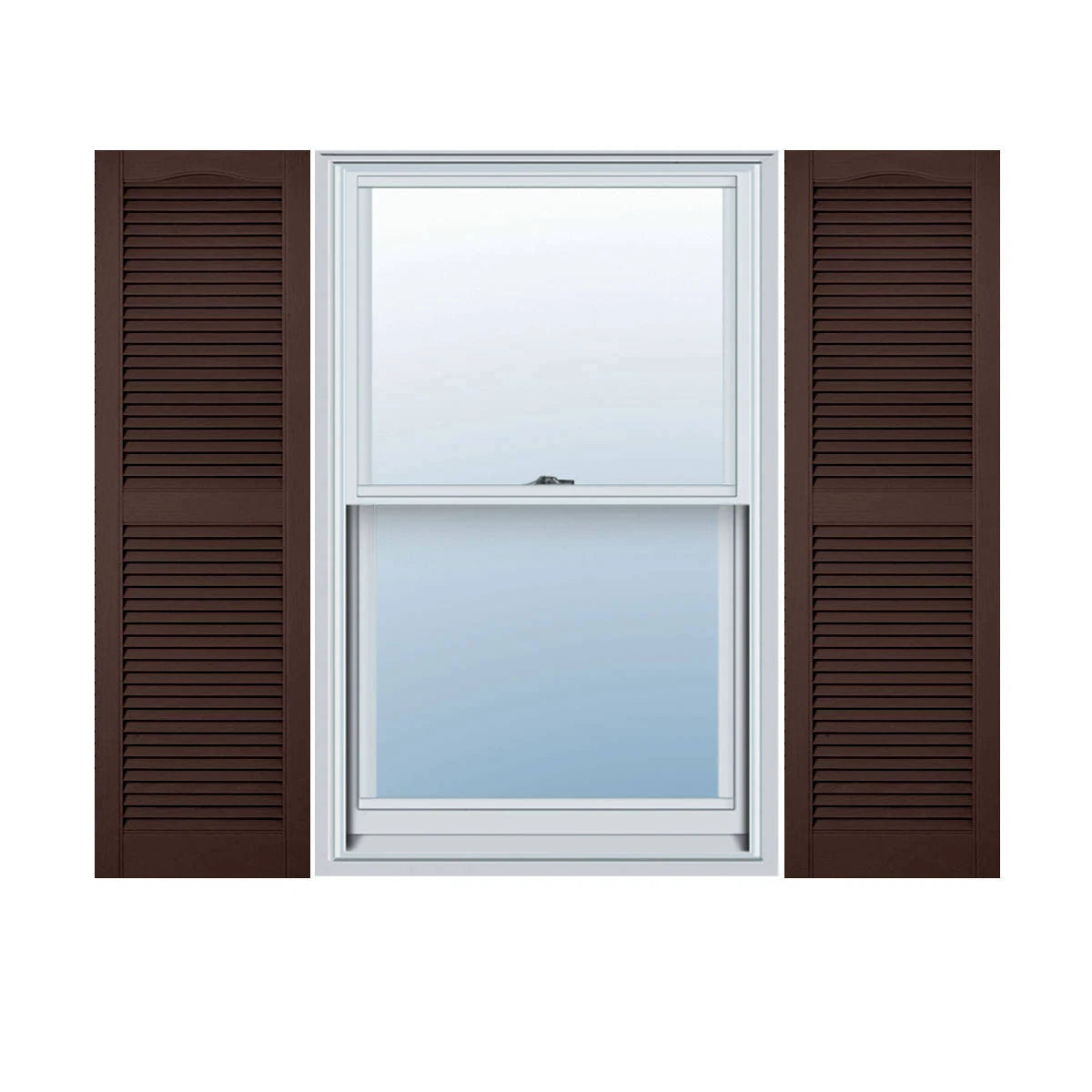 12x22W x 52x22H Vinyl Open Louver Shutters with Shutter-Loks (Per Pair) H726025