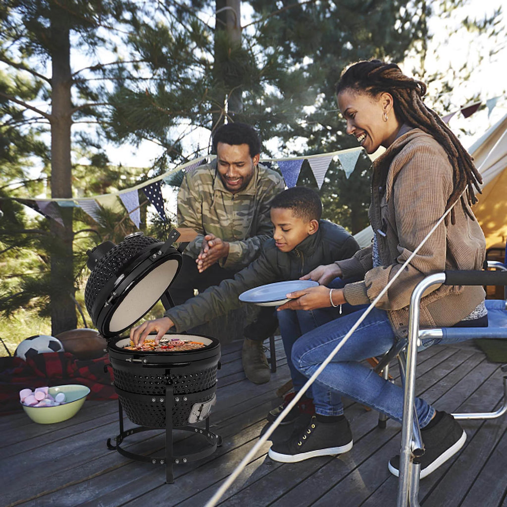 13'' Charcoal BBQ Grill Smoker J9962
