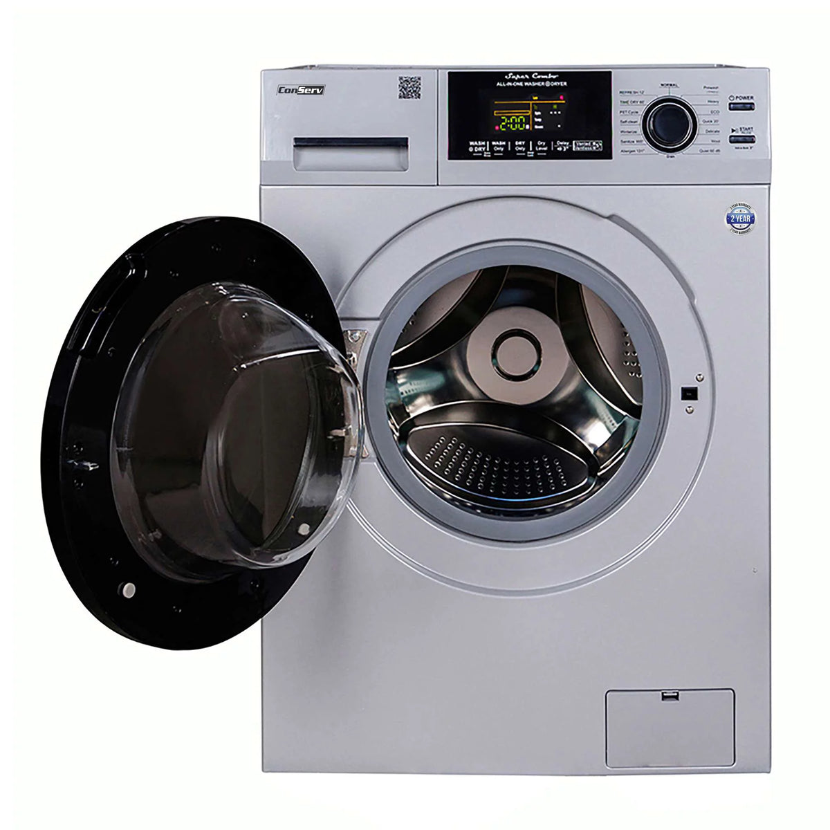 15 lbs Compact Washer Dryer Combo with Pet Cycle in White S68439