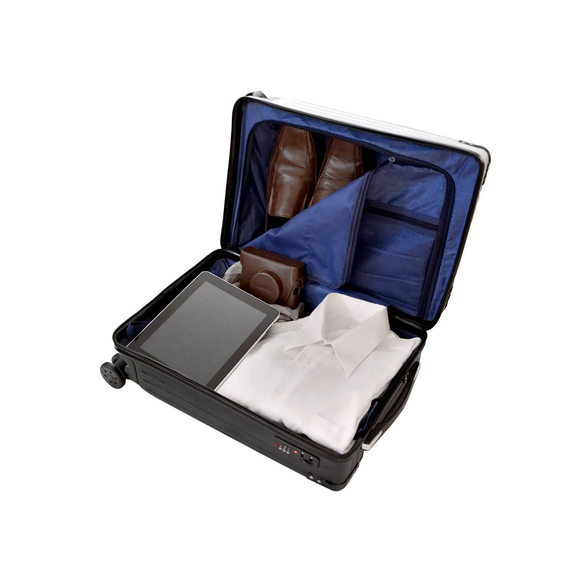 White Carry on Suitcase Z39559