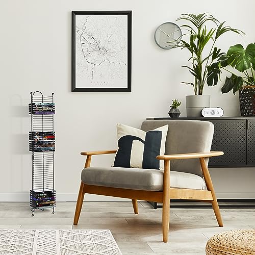 Black Steel Blu-Ray Rack Z548