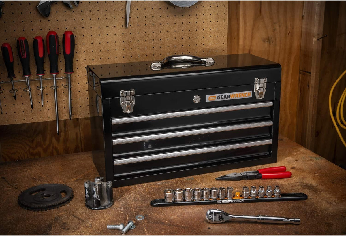 20inch 3 Drawer Steel Tool Box Black A35420