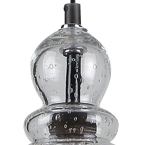 Adjustable Mini Pendant with Clear Seeded Glass H7363