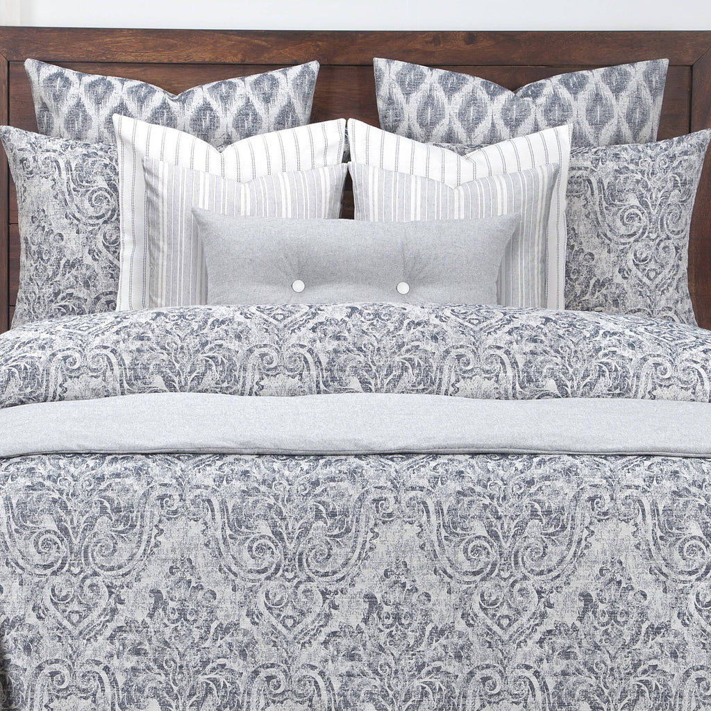 Blue White California King 6 Piece Duvet Cover and Duvet Insert Set R5090