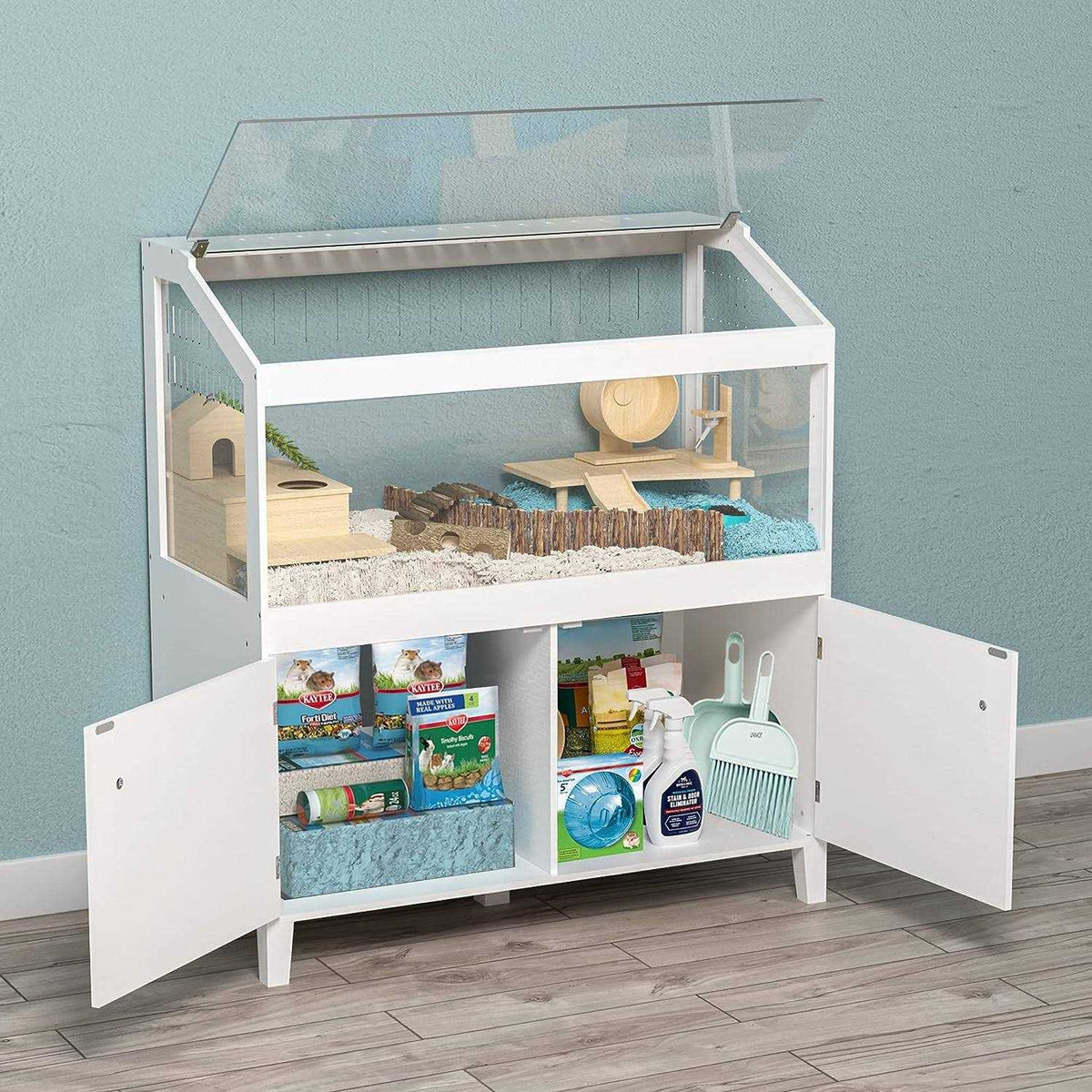 Hamster Cage with Storage Cabinet Y89926
