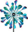 Kinetic Wind Spinners Outdoor Metal, 72 Inches Wind Catchers with Metal Stake F878210