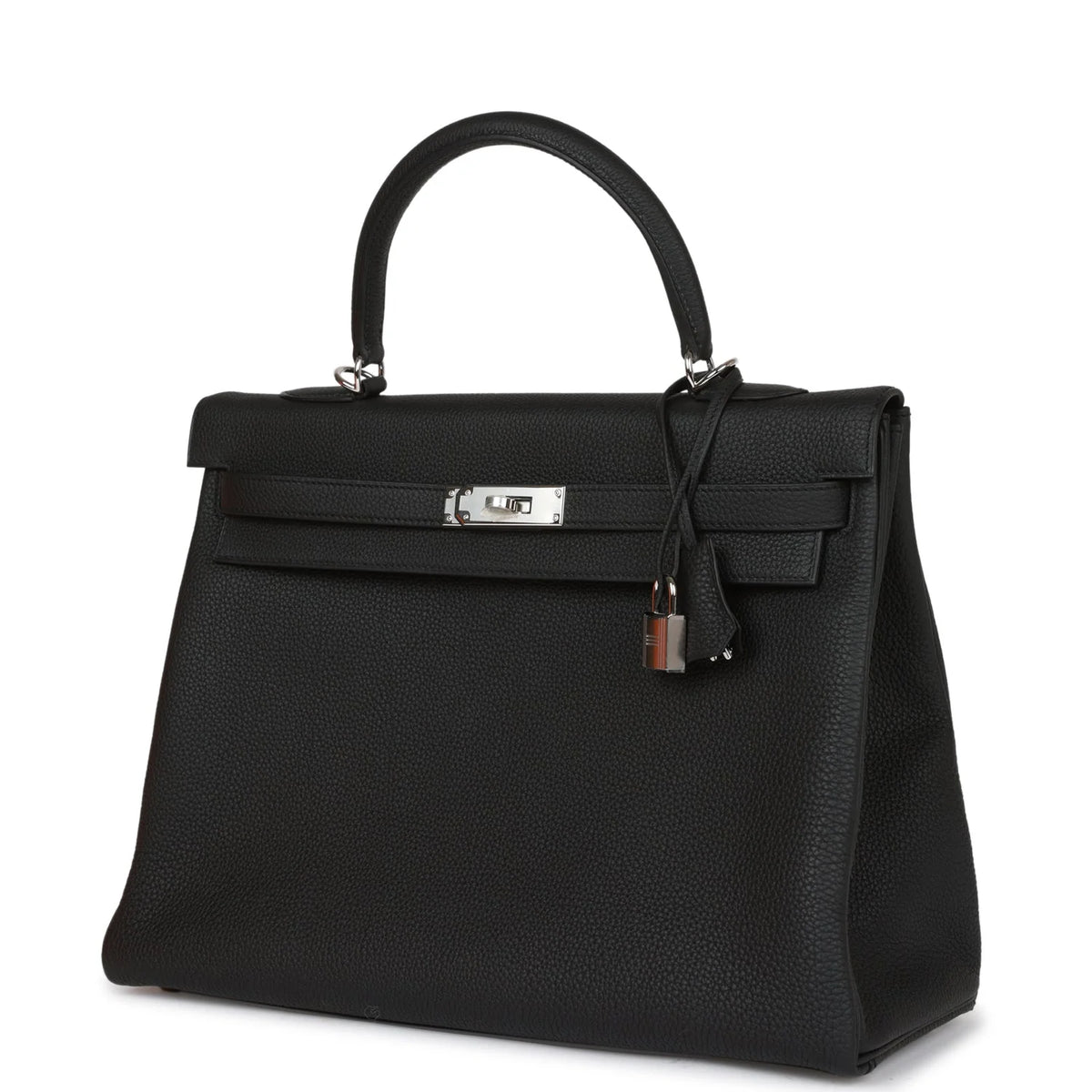 Black Leather Handbag O8429