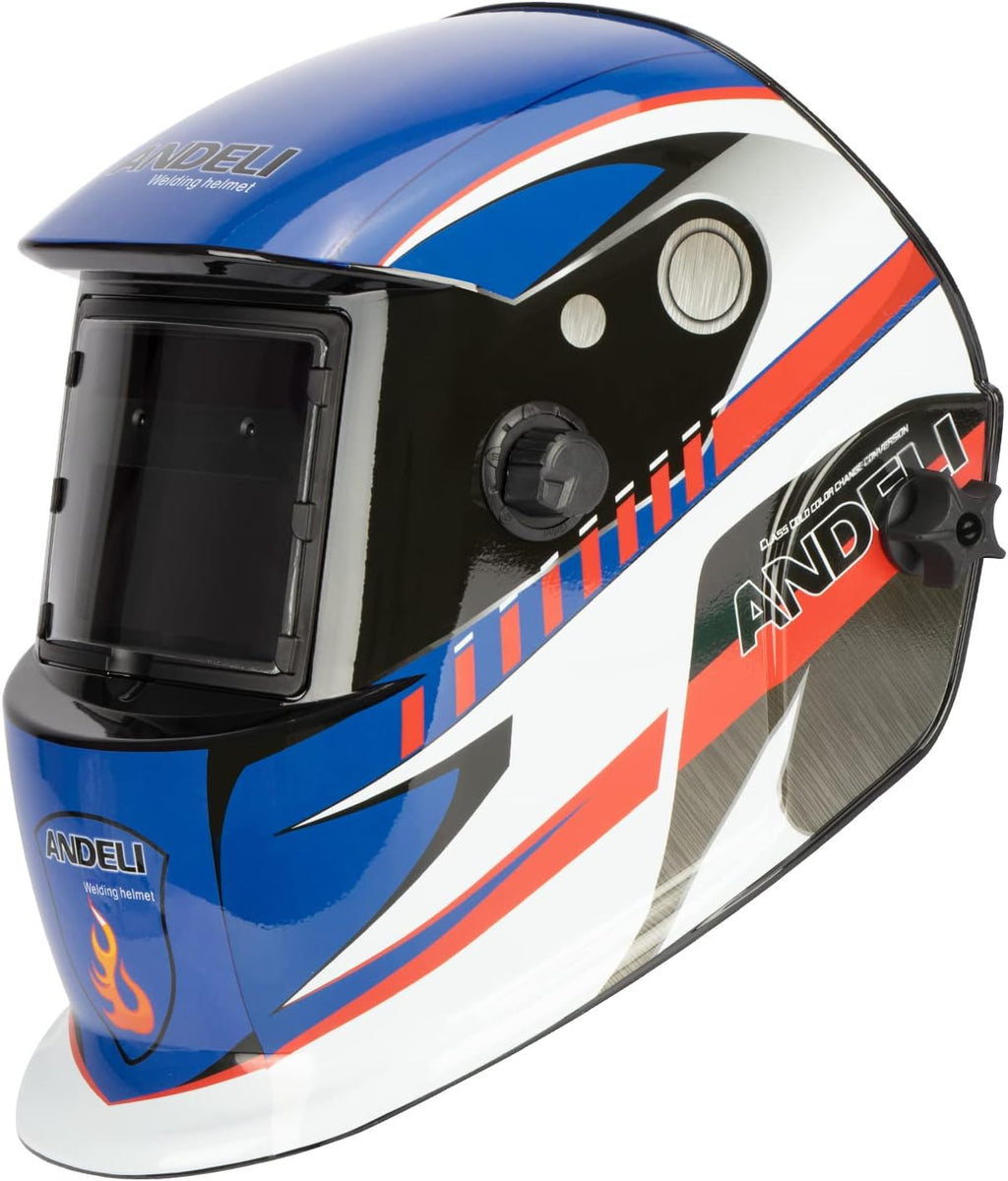 Welding Helmet Auto Darkening with Side View, Carbon Fiber B5061