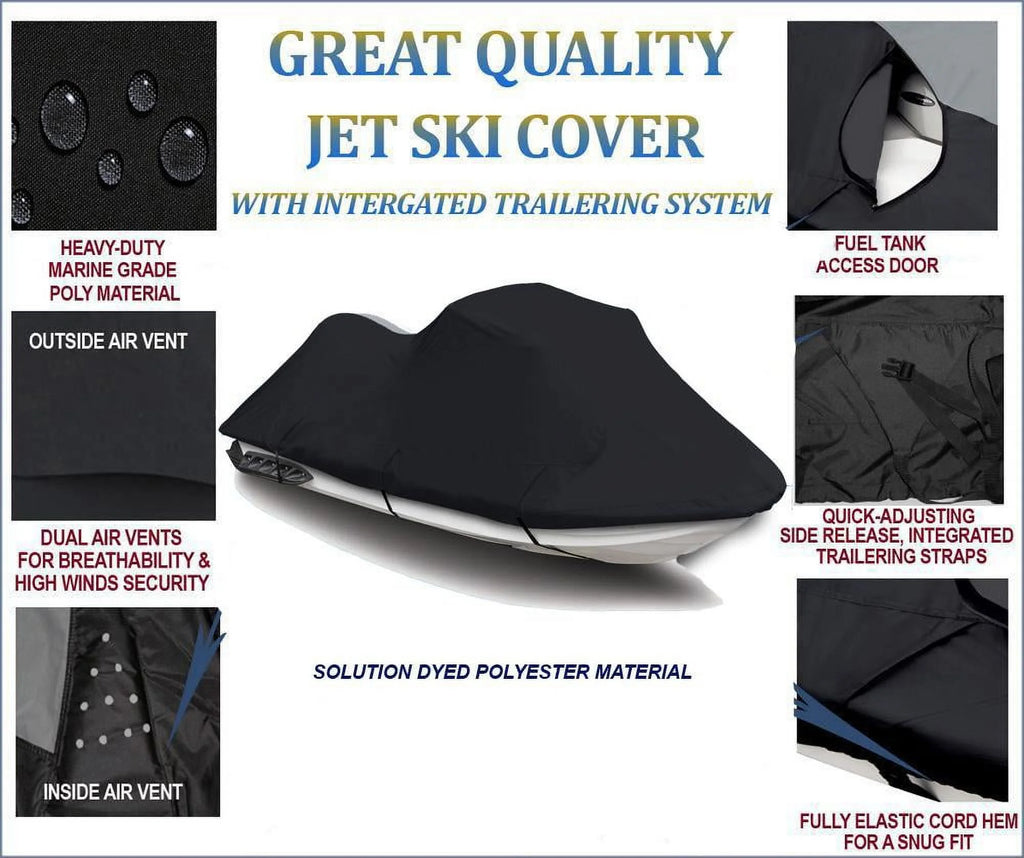 Black 600 Denier JetSki PWC Cover E190