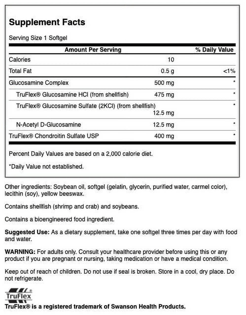 Glucosamine Complex and Chondroitin Sulfate 120 Softgels Y27744