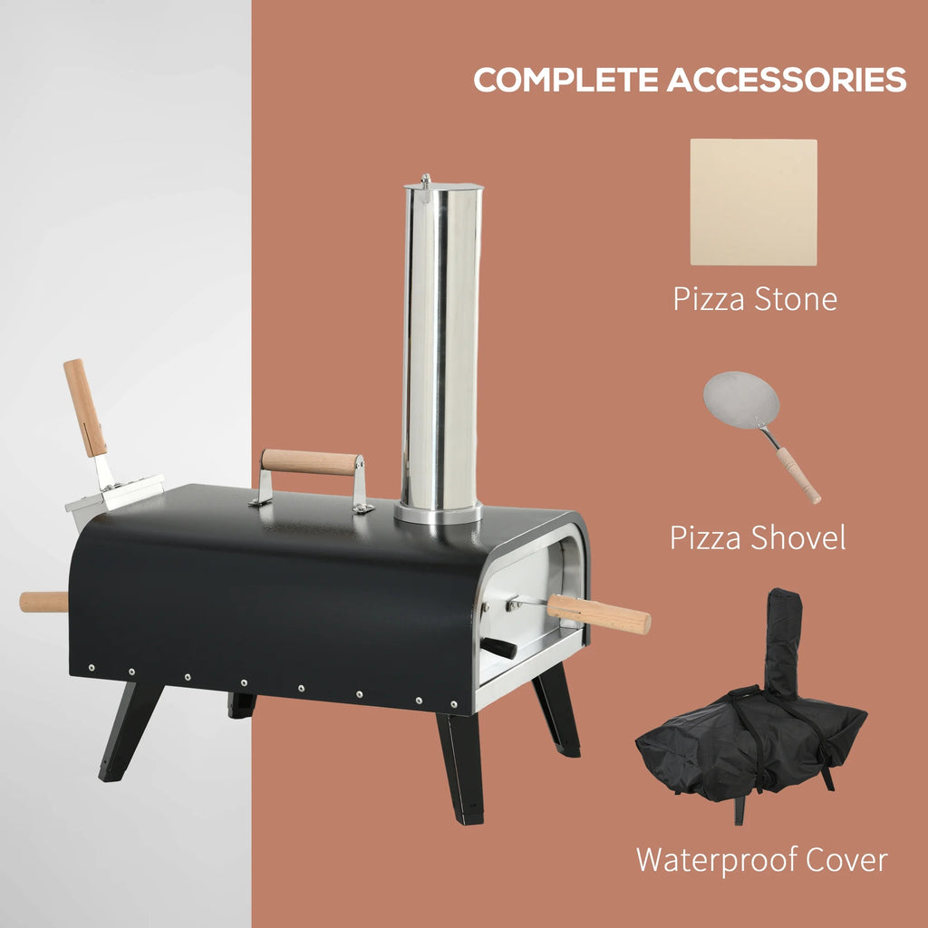 Outdoor Wood Fired Pizza Oven with Stone T638986