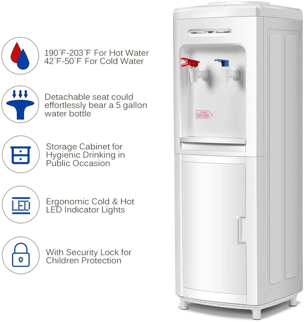Top Loading Water Cooler Dispenser 5 Gallon White B585331