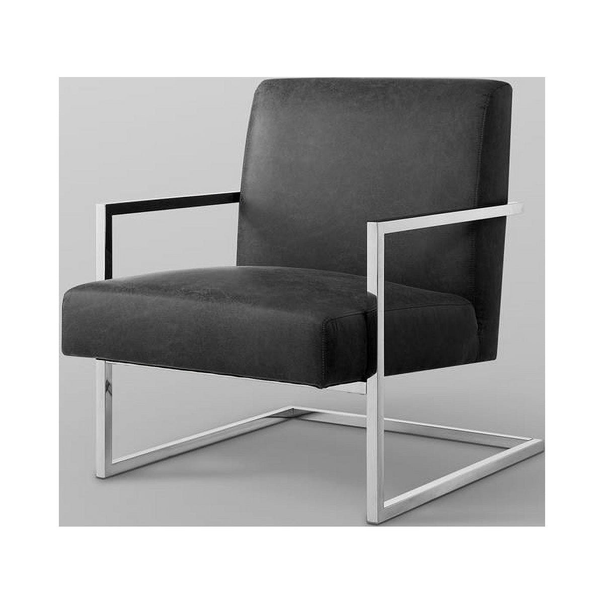 Charcoal Faux Leather Accent Chair X760