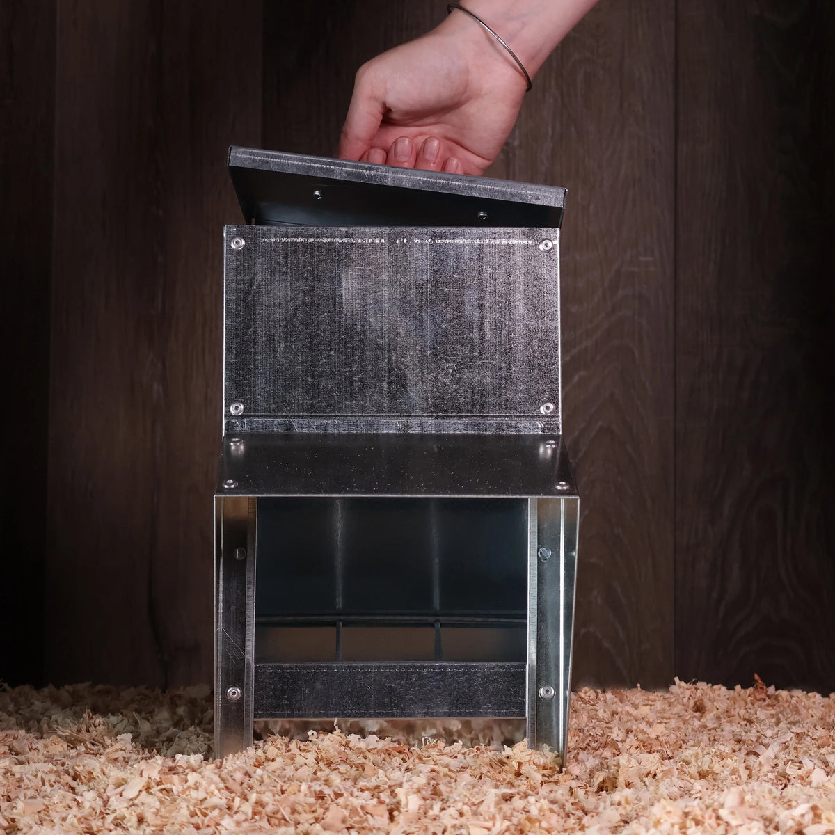 Galvanized Chicken Feeder P26971