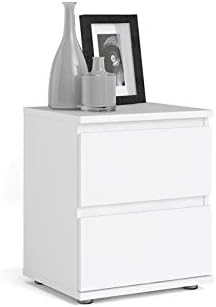 White 2 Drawer Nightstand H458