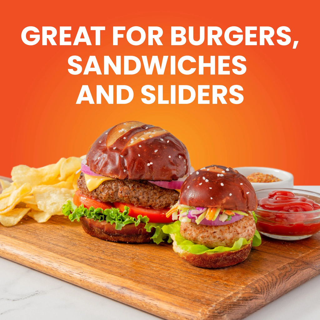 Pretzel Hamburger Buns, 4 Count, 10.5 oz P75325