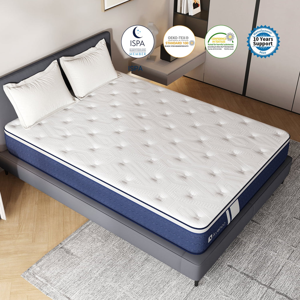 12" Gel Memory Foam and Pocket Spring Hybrid Queen Mattress T832141