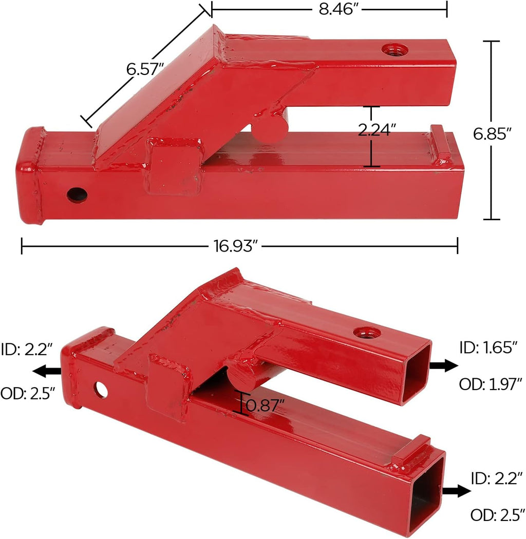 Red Clamp On Trailer Hitch Adapter F4934