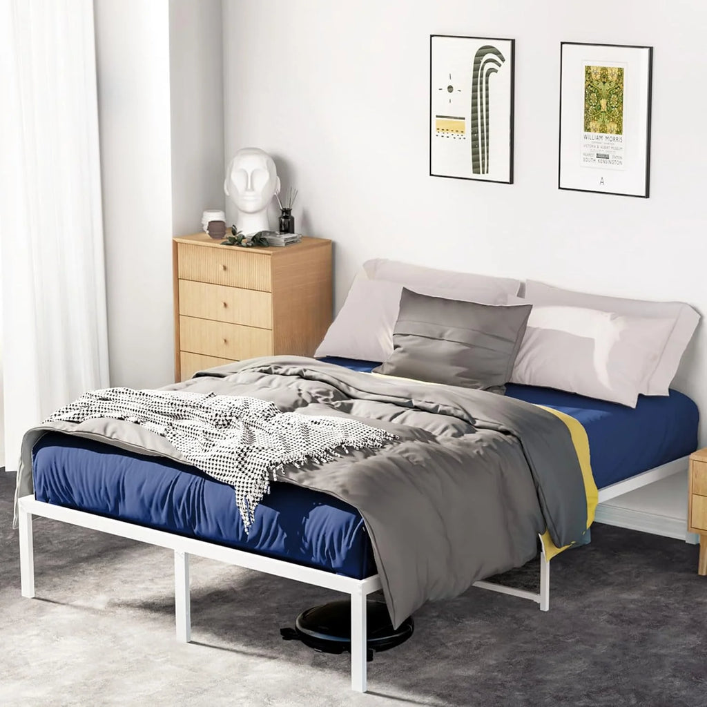 14 Inch Full Storage Bed Frame with Steel Slats D7124