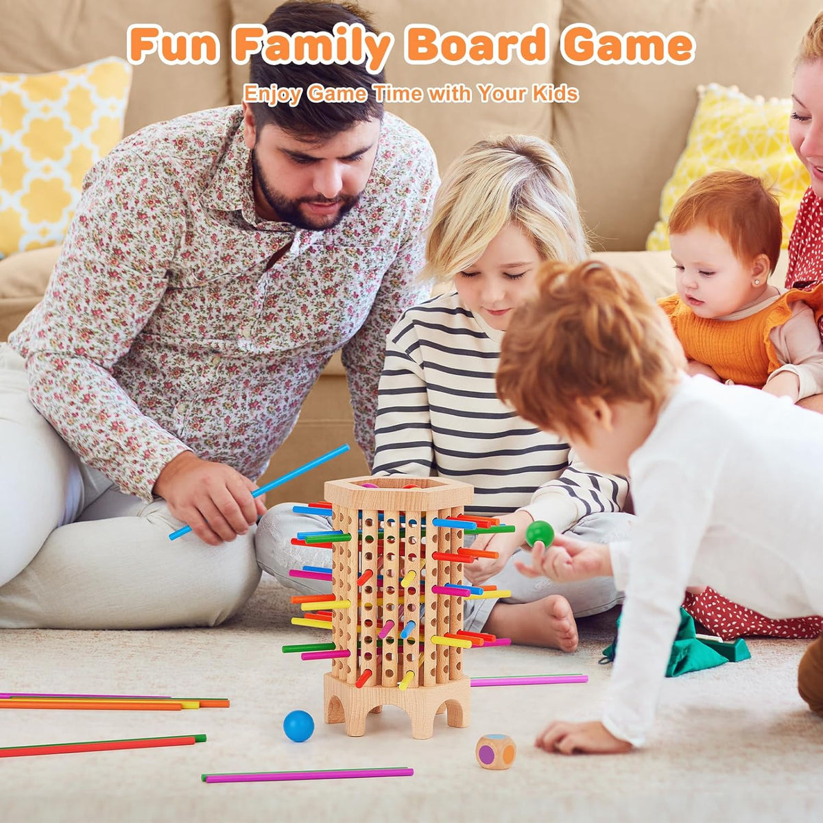 36 Colorful Stick Math Educational Dice Game for 2-6 Players N420877