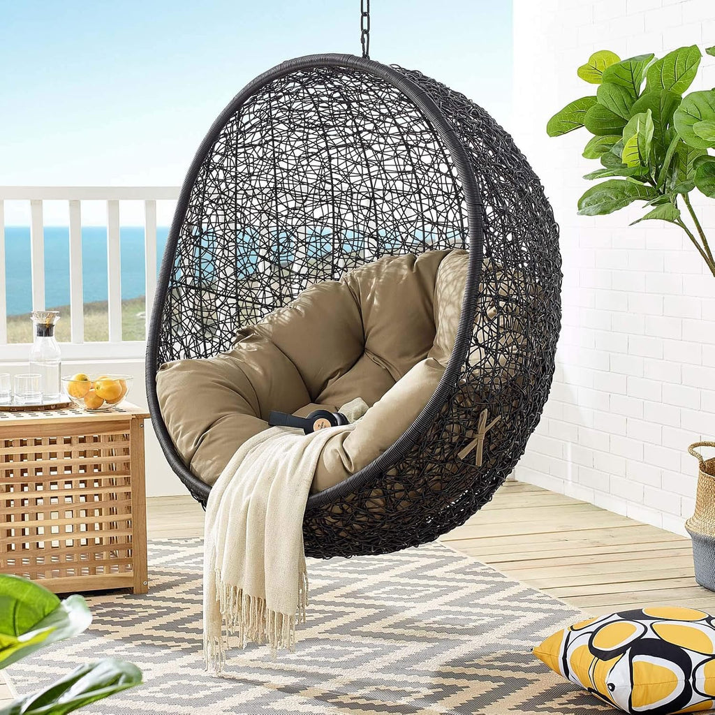 Black White Outdoor Patio Lounge Chair I132621