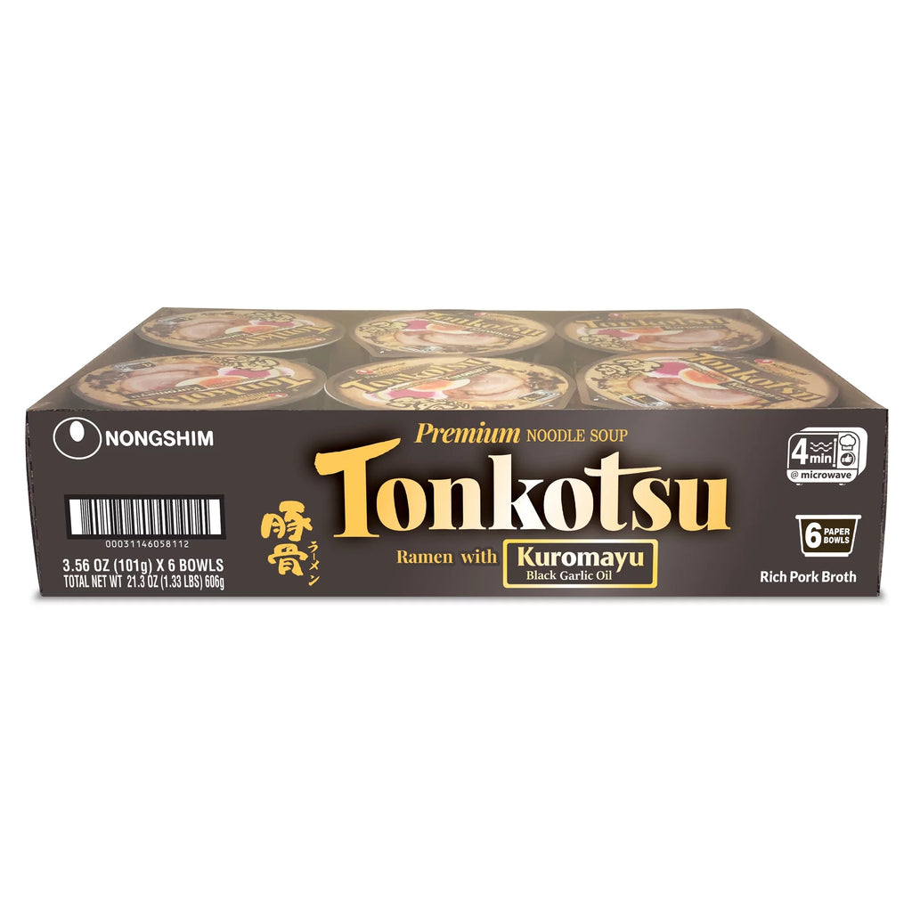 3.6oz X 6 Count Tonkotsu Spicy Pork & Black Garlic Ramyun Ramen Noodle Soup O479
