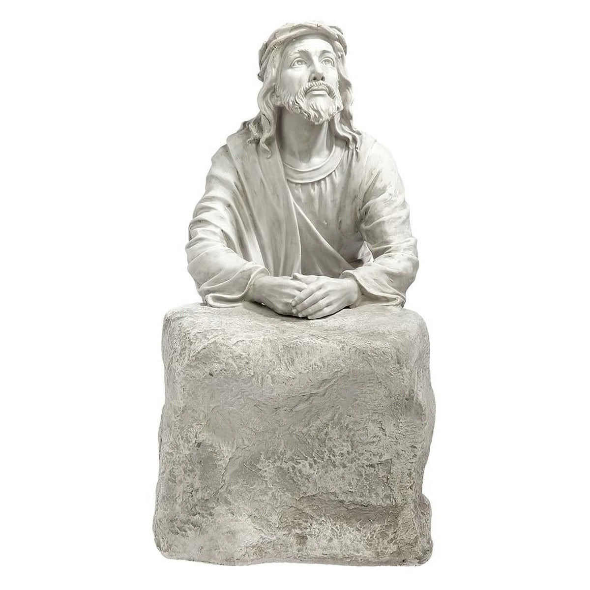 23 Inch Polyresin Antique Stone Religious Garden Statue A6457