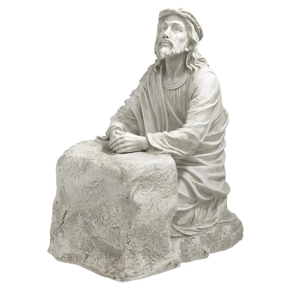 23 Inch Polyresin Antique Stone Religious Garden Statue A6457